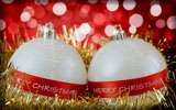 Merry Christmas, White Baubles