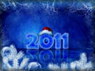 2011 with Santa Hat, Snowy Theme