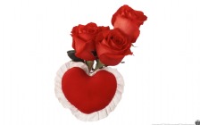 Valentine's Day, Red Roses with Red Heart