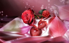 Valentine's Day, Red Rose with Heart