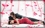 Valentine's Day, Couple, Red Rose Petals