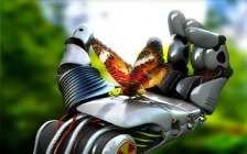 Robot Hand with a Butterfly