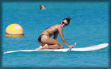 Alessandra Ambrosio surfing in Bikini