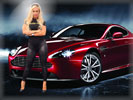 Nicole Austin aka Coco & Aston Martin V8 Vantage S Dragon, Cars & Girls