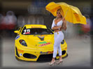 Aryane Steinkopf with a Ferrari Yellow Umbrella, Cars & Girls, Feet, High Heels