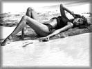Irina Shayk on the Beach, Feet, Black & White