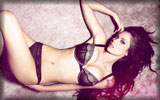 Jessica-Jane Clement in Black Lingerie, Tattoo
