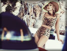 Kate Moss in Leopard Bikini