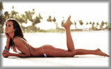 Petra Nemcova in White Bikini on the Beach, Feet