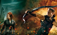 The Avengers: Scarlett Johansson as Black Widow & Jeremy Renner as Hawkeye
