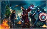 The Avengers: Hulk, Hawkeye, Iron Man, Nick Fury, Captain America