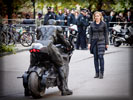 RoboCop: Joel Kinnaman on a Motorbike & Abbie Cornish as Clara Murphy