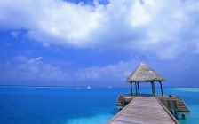 Beach And Sea, Maldives, Hut