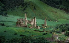 Battle Tower Complex "Targim", Mountains, Ingushetia, North Caucasus, Russia