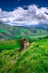 Targim, Mountains, Green Field, Ingushetia, North Caucasus, Russia