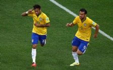 World Cup 2014: Brazil vs Croatia, Neymar scoring a Goal