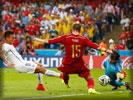 World Cup 2014: Spain vs Chile, Eduardo Vargas scoring a Goal