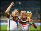 World Cup 2014 Champions: Bastian Schweinsteiger & Lukas Podolski, Germany