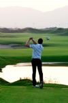 Man Playing Golf in Bahrain
