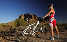 Mountain Biking, Girl with a Bicycle