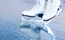 Ice Skates Braking Ice