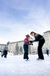 Outdoor Ice Skating on Lake Louise, Canada