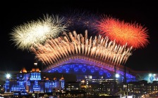 Sochi 2014 Winter Olympics Opening Ceremony, "Fisht" Olympic Stadium, Fireworks