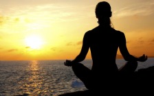 Yoga, Sunset, Woman Silhouette